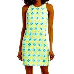 Sail to Sable NEW STS Lemon Print Sleeveless Shift Dress Women's Size Small